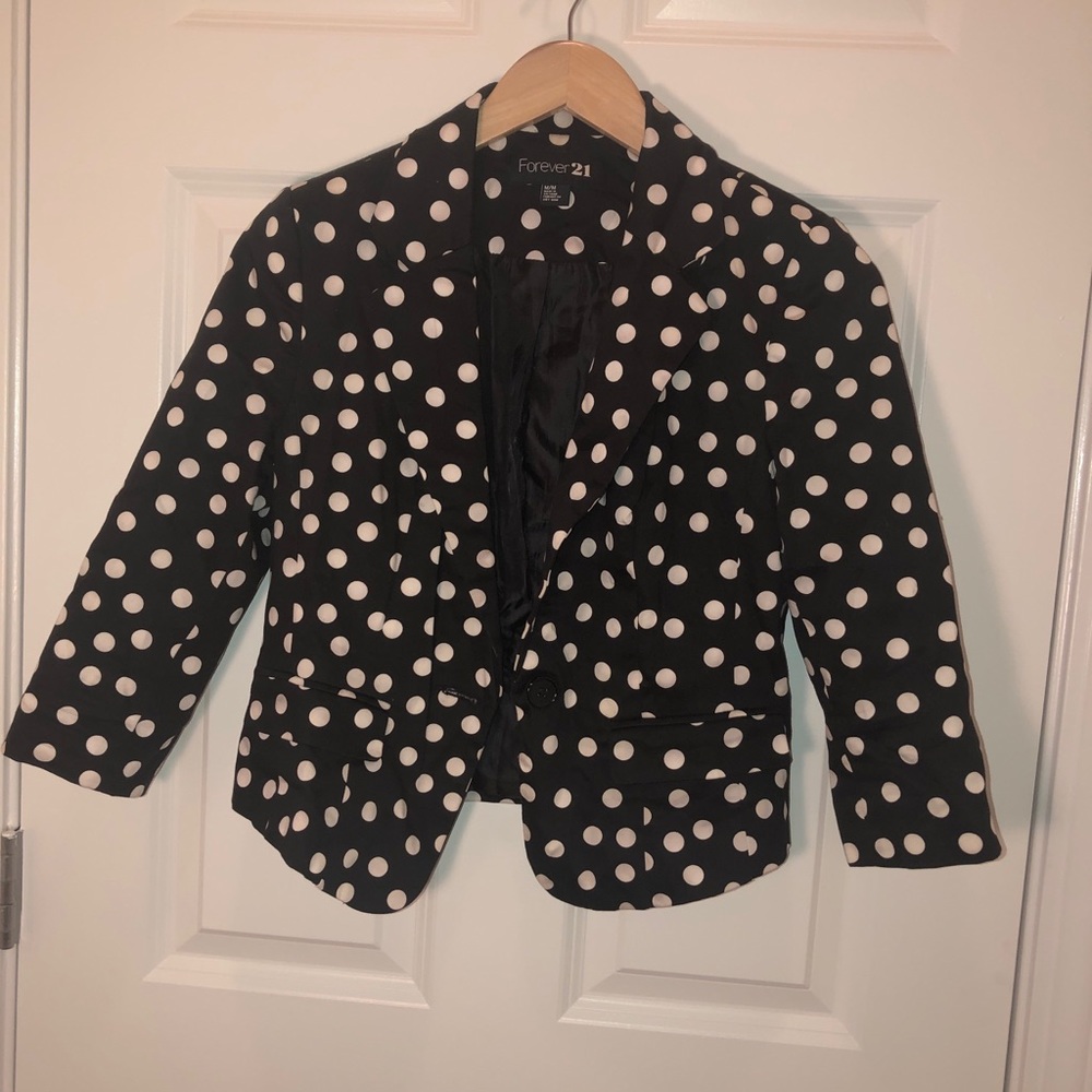 Polka Dot Blazer